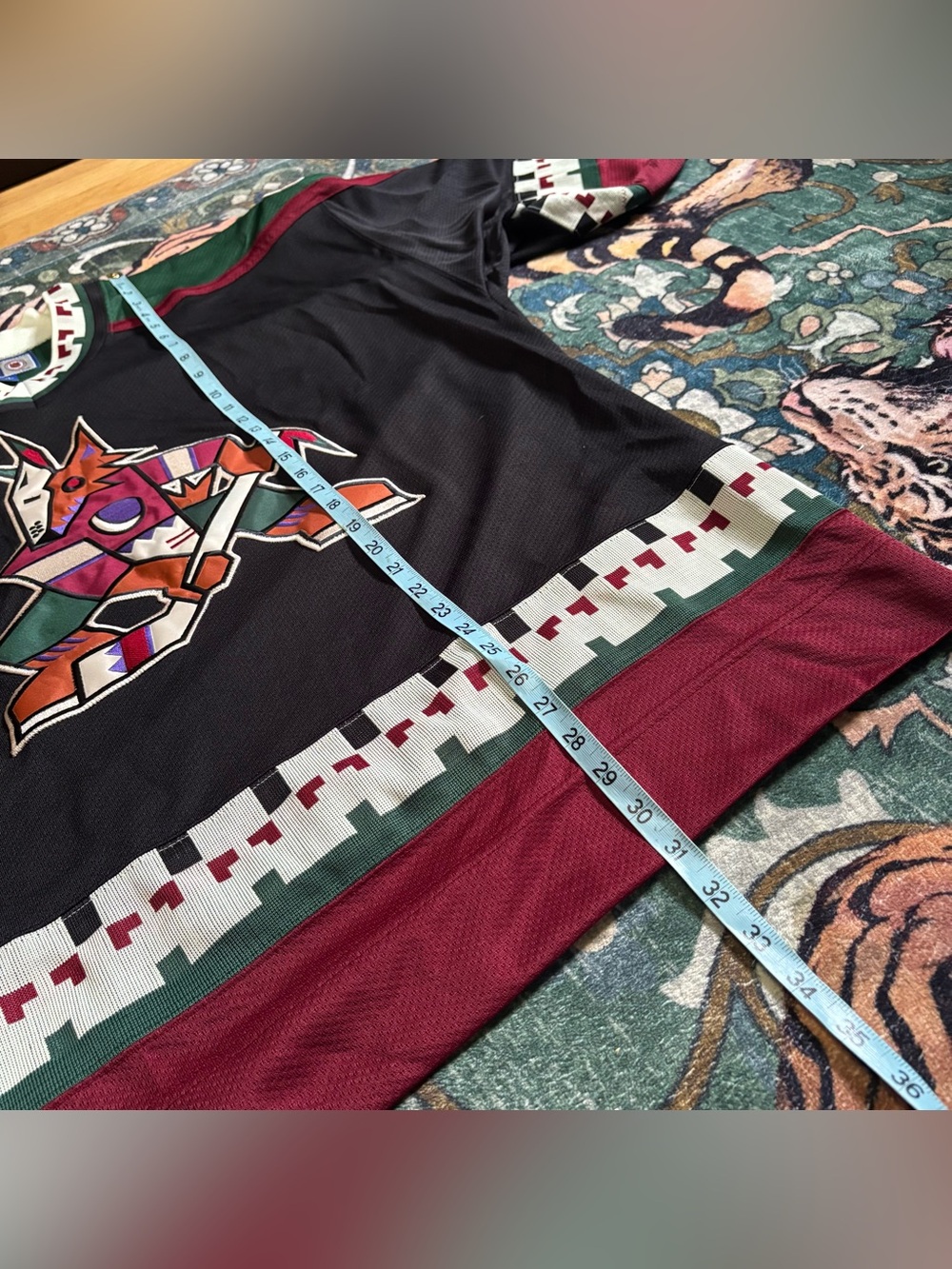 Vintage 90s Phoenix Coyotes Starter NHL Hockey Jersey Kachina Black Size XXL - Picture 6 of 7